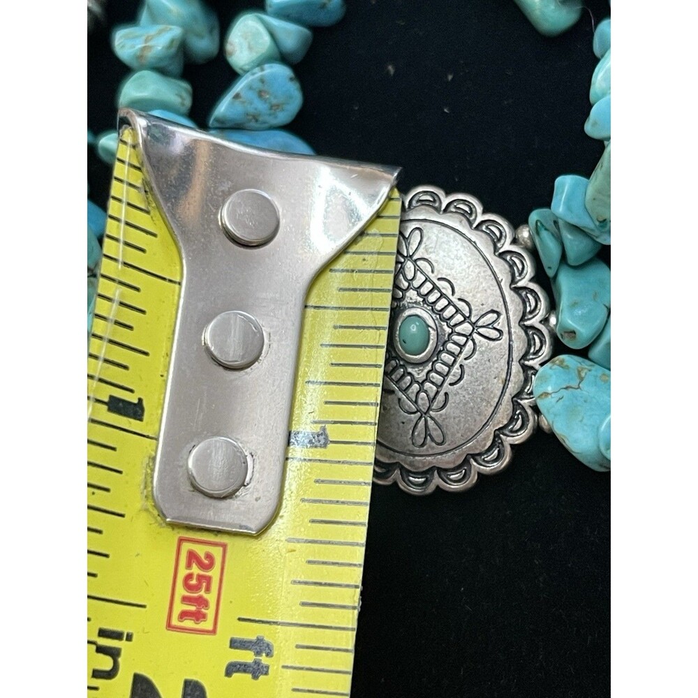 Southwestern Silver Tone Turquoise Coral Bead Necklace & Bracelet Lot Untested - Picture 13 of 14